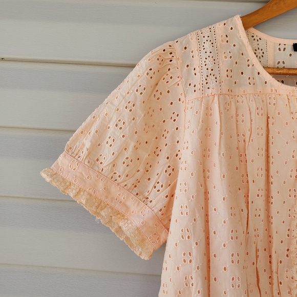 J. Crew Orange Flutter Sleeve Crop Top - Picture 3 of 13